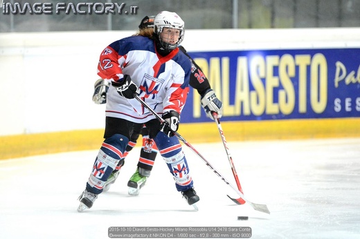 2015-10-10 Diavoli Sesto-Hockey Milano Rossoblu U14 2478 Sara Conte